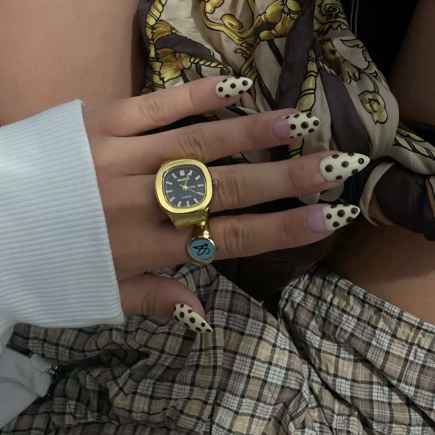 NAUTILUS RING | GOLD BLACK