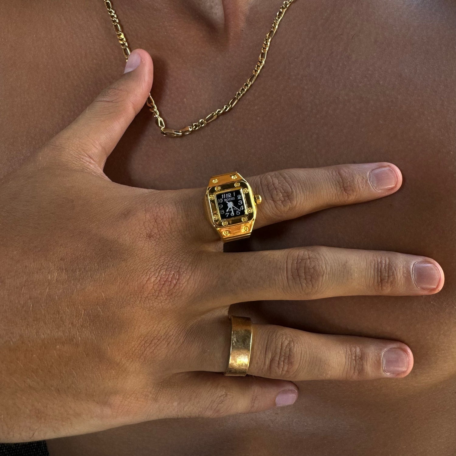 SANTOS RING | GOLD BLACK